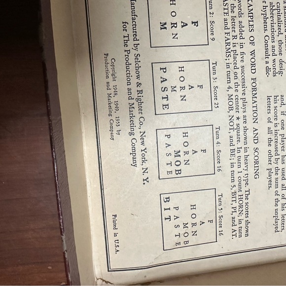 1953 Edition of Scrabble - Missing a few tiles - Picture 10 of 10